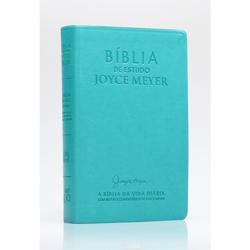 BÍBLIA DE ESTUDO JOYCE MEYER | A BÍBLIA DA VIDA DIÁRIA | NVI | CAPA AZUL TIFFANY