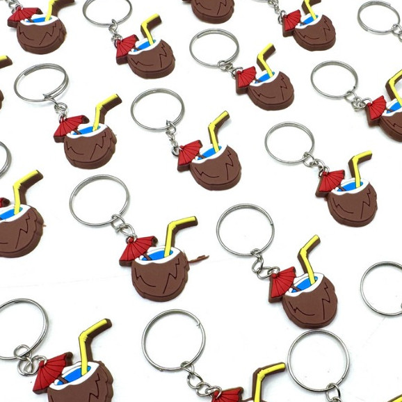 Chaveiro Coco Praia Cliente Quiosque 10un Emborrachado Praiou Lembrancinha Cliente