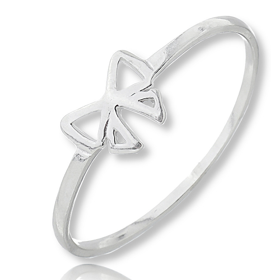 Anel Feminino Laço Delicado Prata Legitima em Oferta na Shopee
