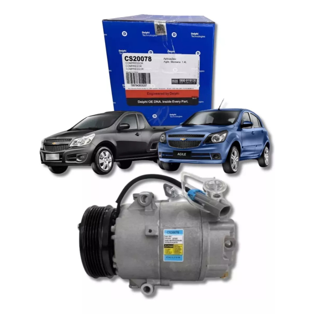 Compressor Ar condicionado Agile / Montana 1.4 2010 A 2021 DELPHI *