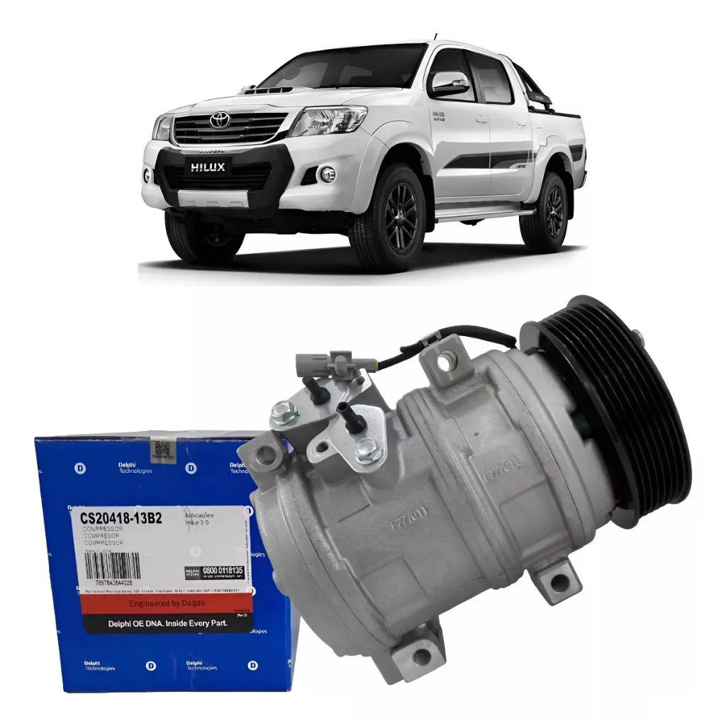Compressor Ar Hilux 2.5 A 3.0 2006 A 2015 ORIGINAL DELPHI * em Oferta na Shopee