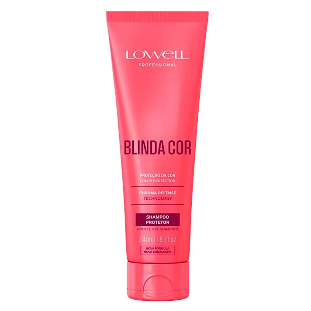 Shampoo Blinda Cor Lowell Protecao Da Cor 240ml Limpa Sem Agredir Os Pigmentos Ideal Para Quem Descolore Os Fios