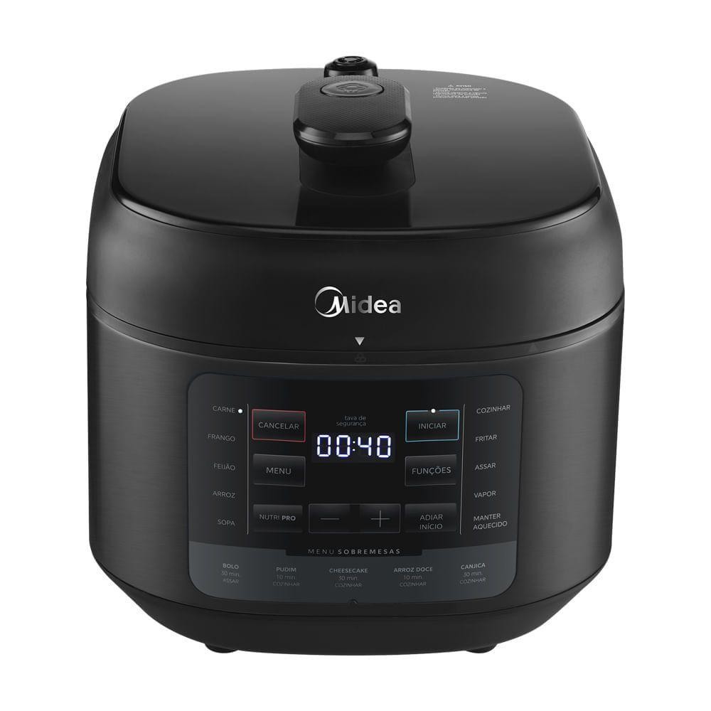 Panela de Pressão Elétrica 5L Nutripro Preta Midea PPD5P1 - 110V em Oferta na Shopee