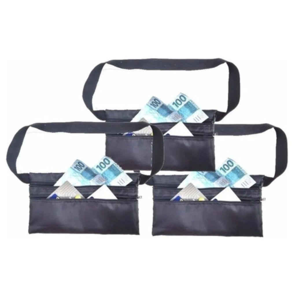 Doleira Pochete Porta Dolar Escondido Celular Anti-furto Preta（Bolsa--003） em Oferta na Shopee