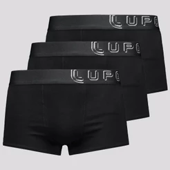 Kit 3 Cuecas Sunga Lupo Big Logo Preta