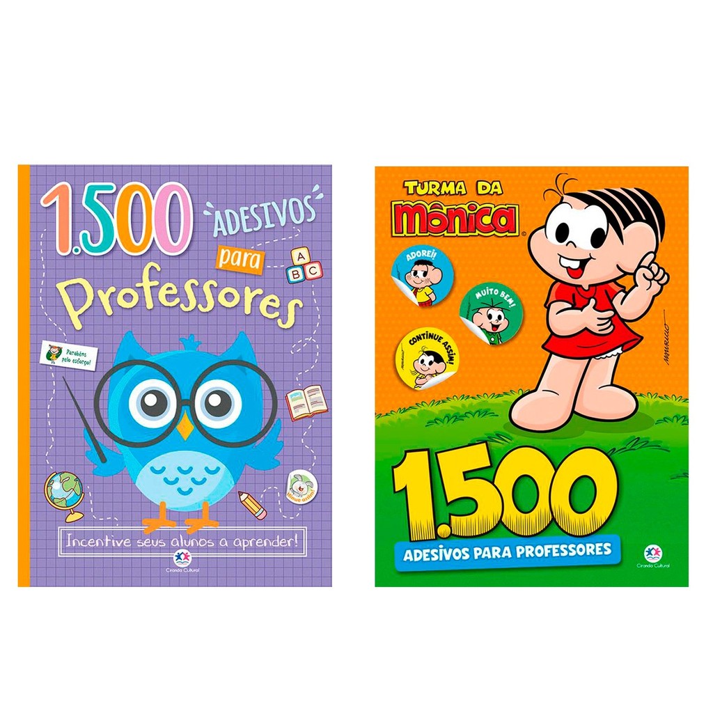 Kit 3000 Adesivos Para Professores E Turma da Monica  Alunos em Oferta na Shopee