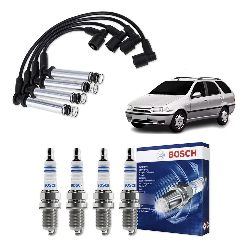 Kit Cabo E Vela de Ignição Original Bosch Fiat Palio Weekend 1.8 MPI 8V 2003 A 2004 em Oferta na Shopee