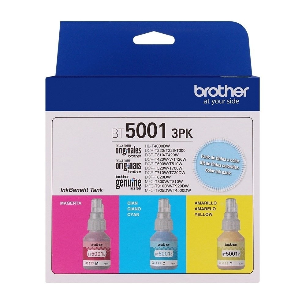 Refil de Tinta Brother BT50013PK 3 Cores | Kit Ciano, Magenta e Amarelo em Oferta na Shopee
