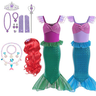 Kids Girl  Princess Dress Children Set Festa De Halloween Vestir Roupa De Performance Cosplay Costume em Oferta na Shopee