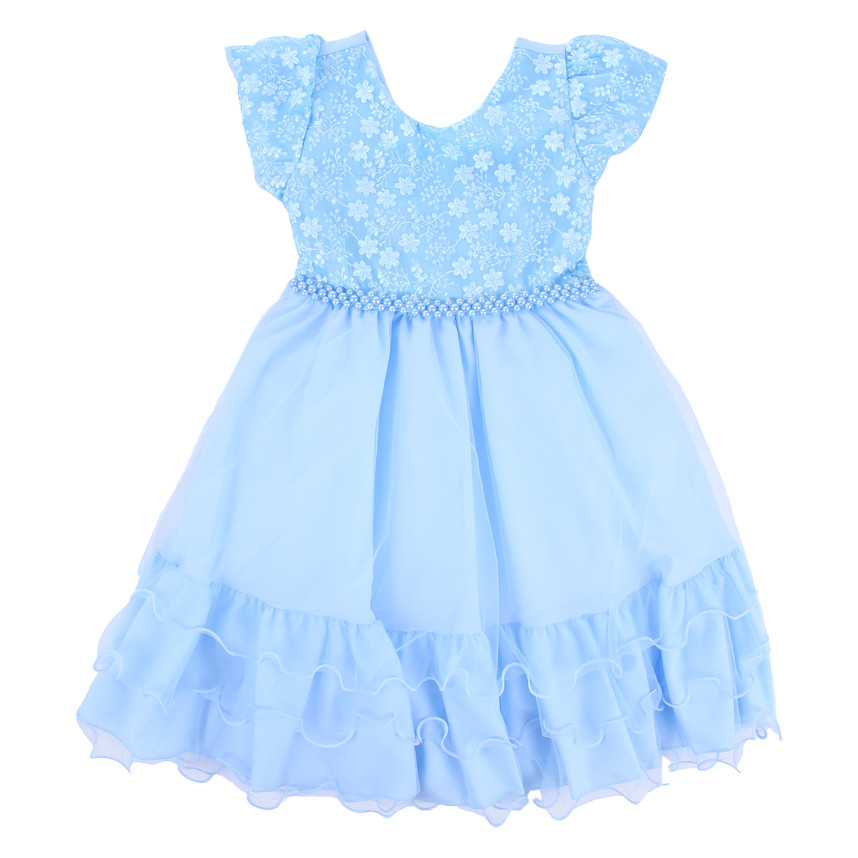 Vestido Infantil D-Luxe Saia Babado Em Tule