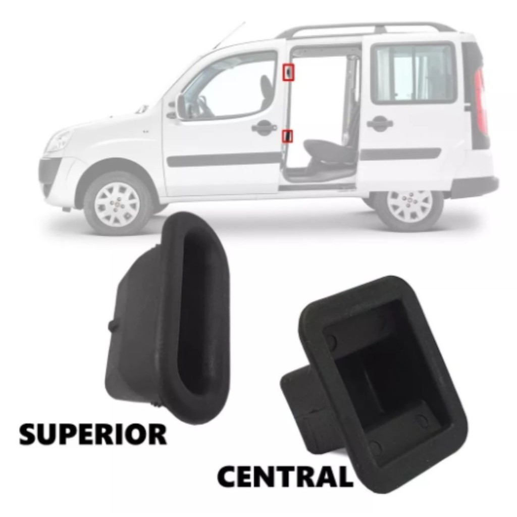Kit Bucha Guia Superior Central Porta correr Fiat Doblo