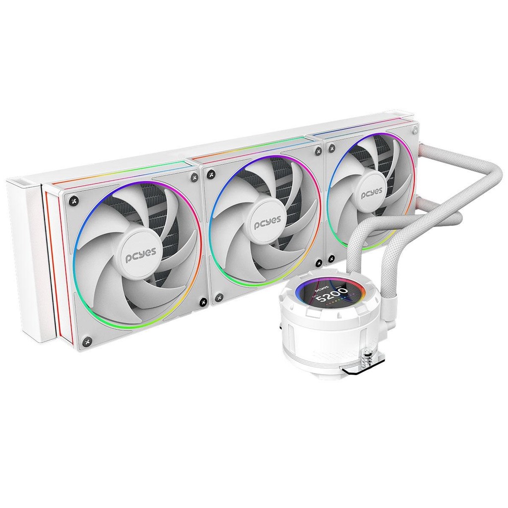 Water Cooler Pcyes Vision 360Mm White Ghost Tela Lcd 2,1