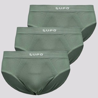 Kit 3 Cuecas Slip Lupo Micromodal Sem Costura Verde em Oferta na Shopee