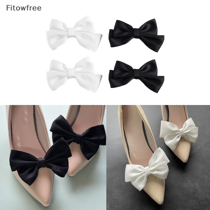FITOW 1 Par De Acessórios Para Sapatos Com Flores E Laço , Charme De Casamento , Fivela De Sapato , Clipes De Decoração 