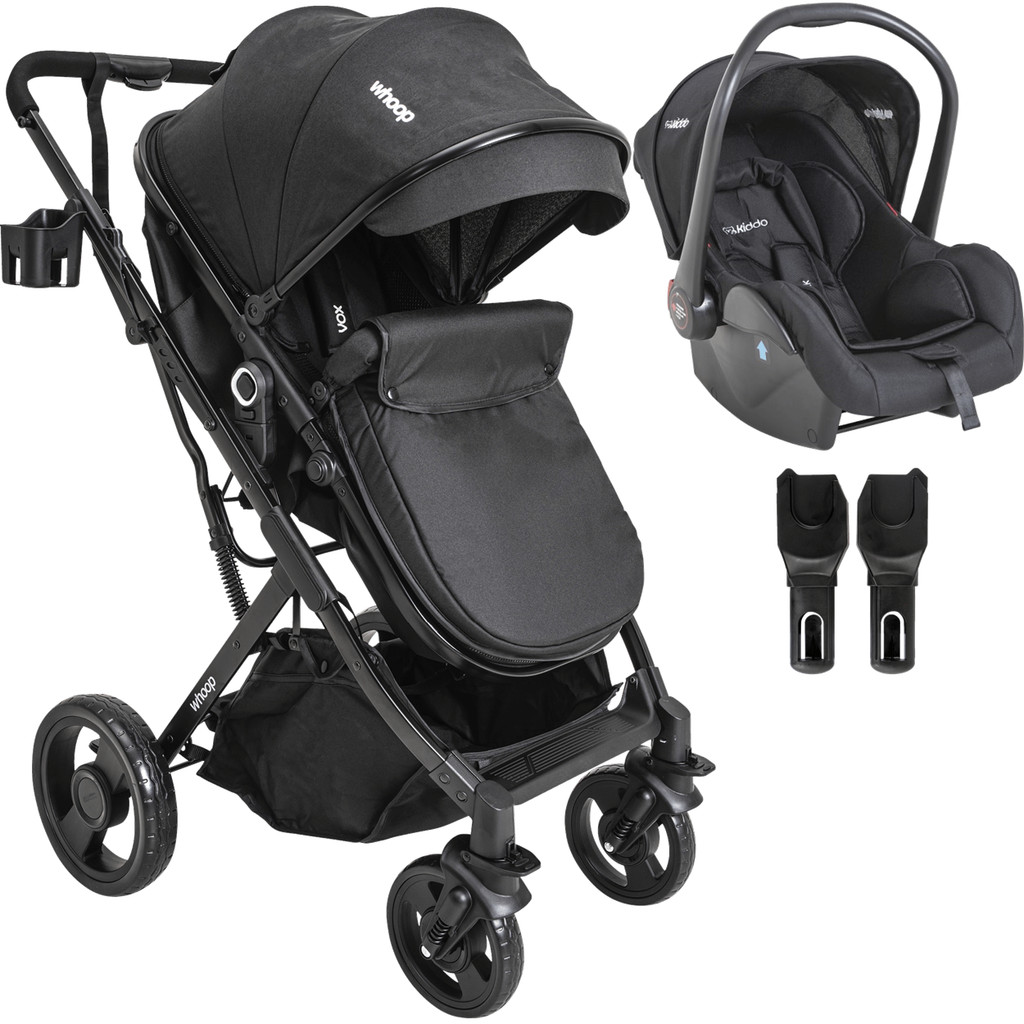 Carrinho de Bebe Kiddo Vox II Travel System Bebe Conforto Preto em Oferta na Shopee