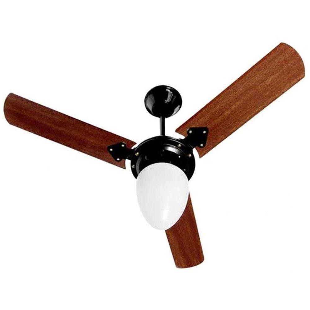 Ventilador De Teto Tron Colonial Preto Verniz 127v em Oferta na Shopee