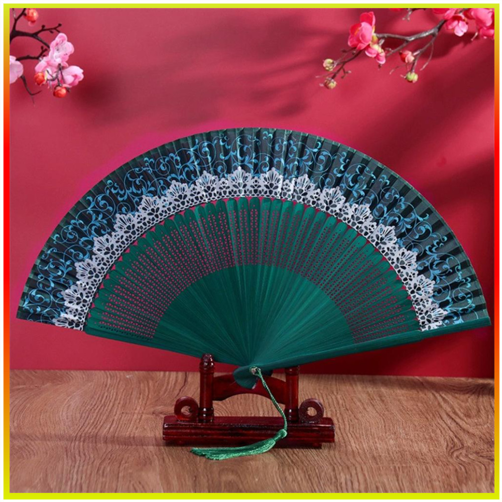 Ventilador De Mão Dobrável Retrô Que Muda De Cor , Leque De Dança , Adereços Fotográficos , Decorações Para Casa