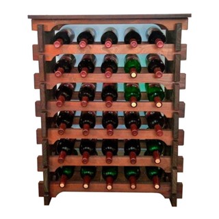 Adega Vinho Madeira 30 Garrafas Tipo Mesinha Imbuia C05 em Oferta na Shopee