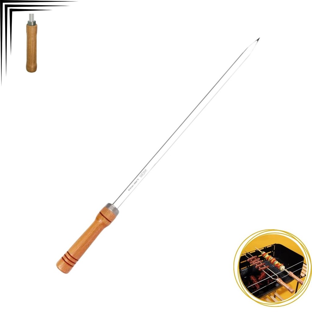 Espeto Simples Alumínio 90cm Churrasco Mor Profissional