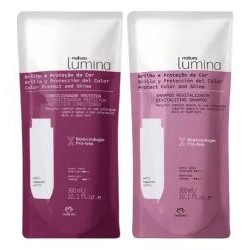 Kit Shampoo + Condicionador Brilho e Proteção da Cor Natura Lumina Refil