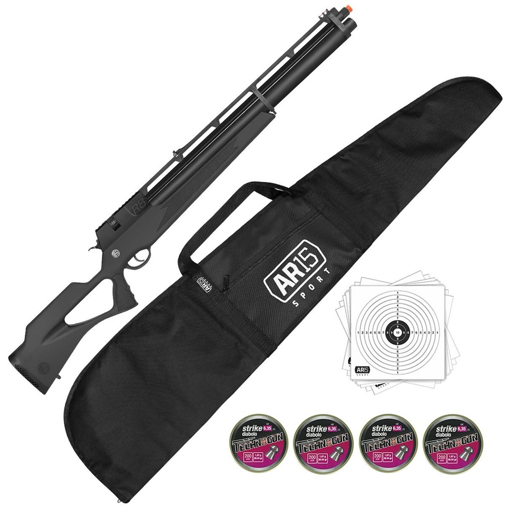 PCP 6.35 Carabina Espingarda R8 Rossi 275BAR Chumbinho 800un