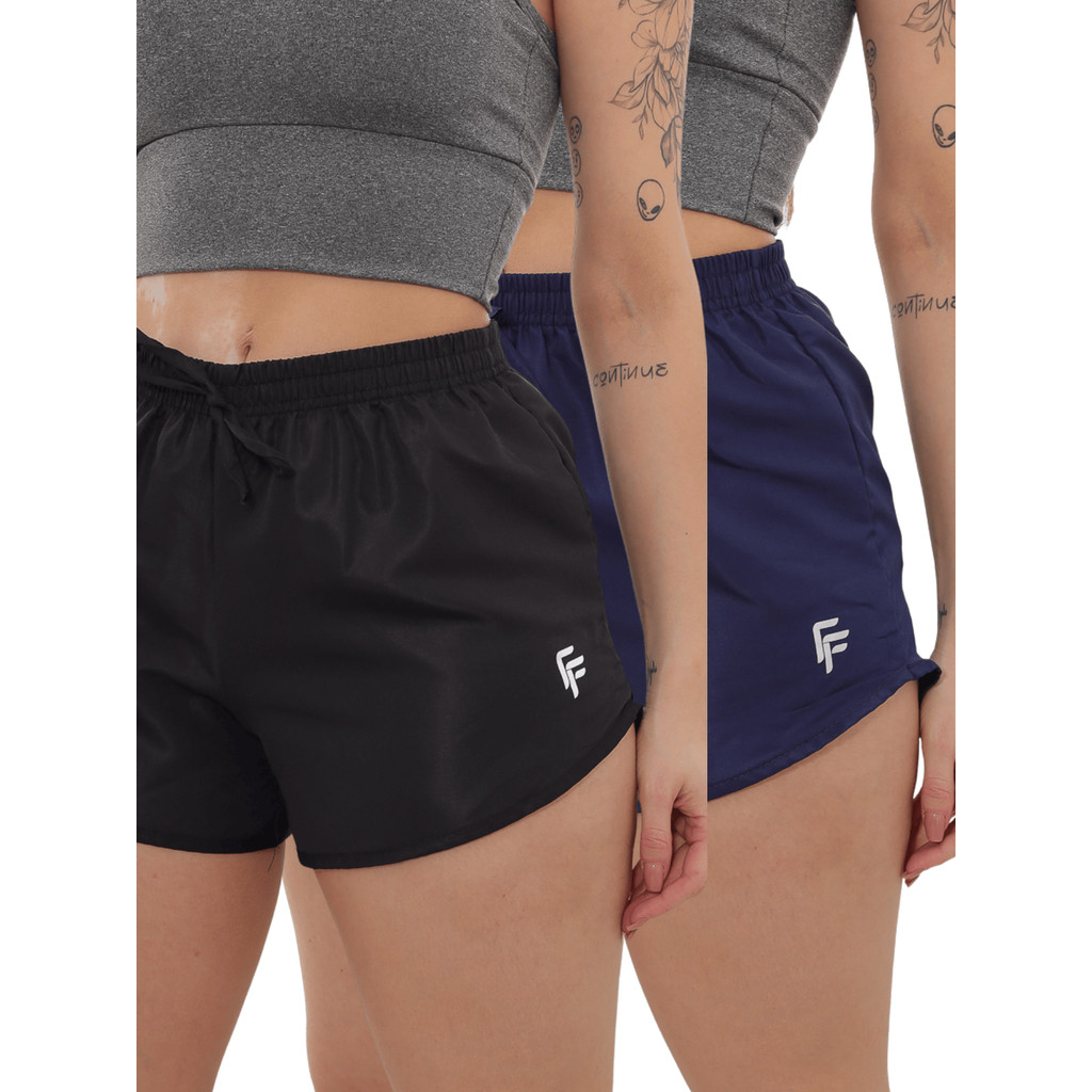 Kit 2  Short Tactel Feminino Leve, Fresco e Super Confortável