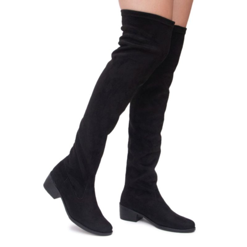 Bota Cano Alto  Feminina Montaria Strech Over The Knee Estilosa Na moda - Oferta!