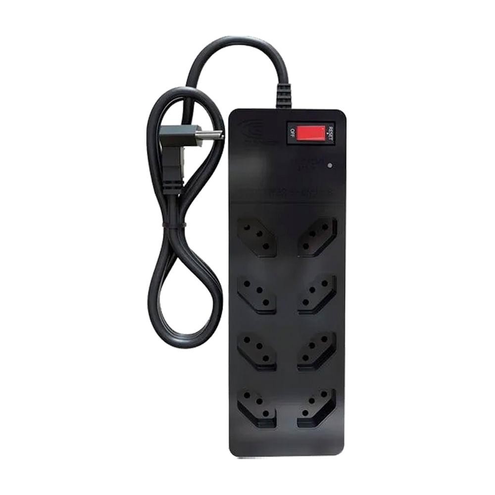 Filtro Linha Com 8 Tomadas 10A LCF Clamper Preto - 26775