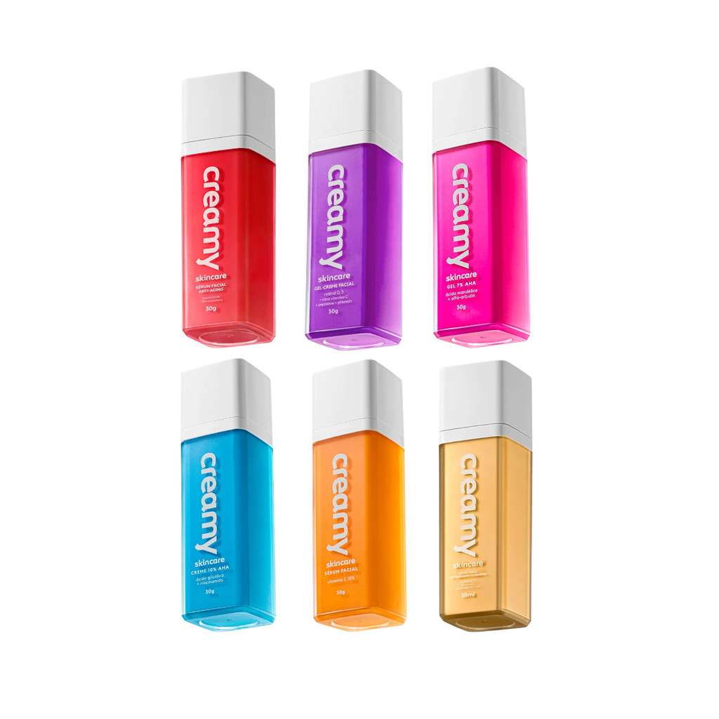 Creamy Skincare 30g - Ácido Mandélico, Ácido Glicólico, Vitamina C , Retinol, Vitamina C Gold