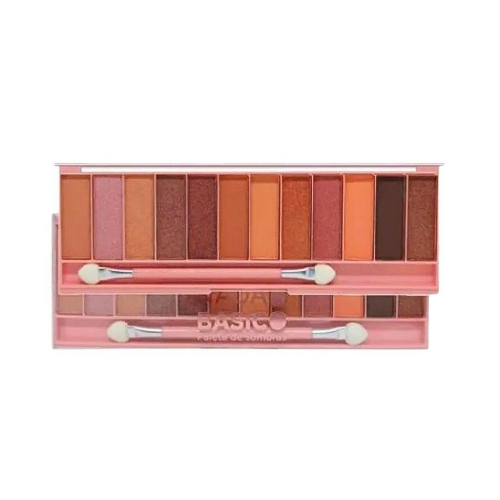 Paleta de Sombras 12 Cores Jasmyne Nude Nada Básico JS01108 - Paleta A