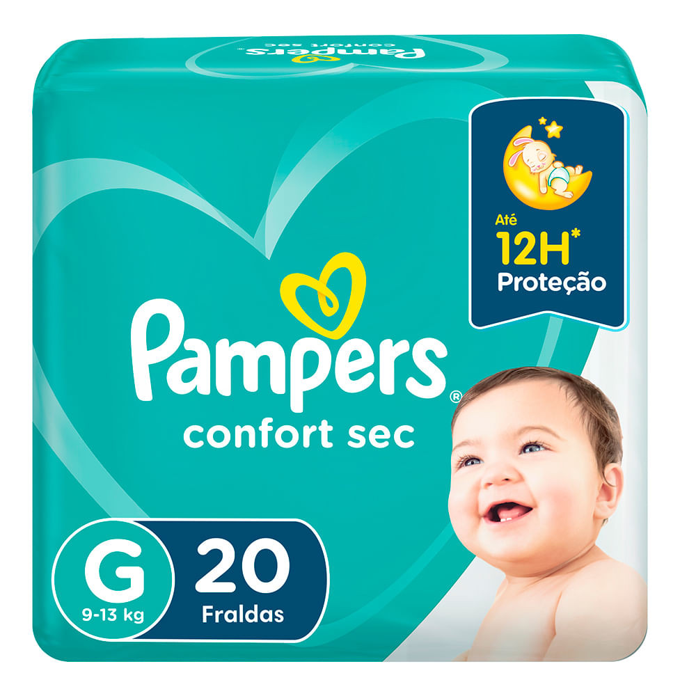 Fralda Descartável Pampers Confort Sec G - 20 Tiras