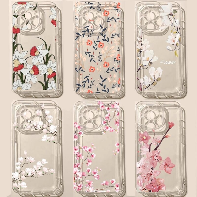 INS Flower Phone Case Para Samsung Galaxy A54 A55 A34 A35 A56 A36 A26 A12 A14 A15 A16 A25 A52 A52S A53 A24 Invólucro Mac