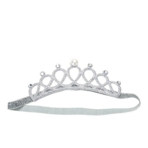 Coroa Tiara Elástica Princesa Infantil Enfeite De Cabeça