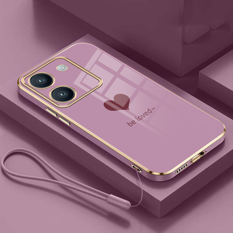 Xiaomi POCO M7 Pro M7Pro 5G Love Heart 6D Chapeamento Bordas Quadradas Caso Requintado Capa Macia em Oferta na Shopee