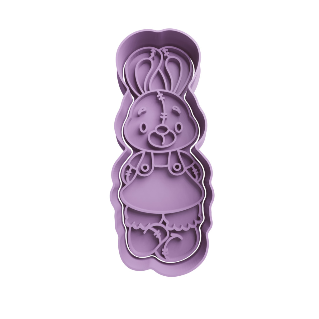 Cortador De Biscoito Coelho Boneca com Jardineiro - Coelho, Páscoa