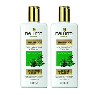 2 Shampoo Jaborandi Babosa Naturrê 300ml Força e Crescimento