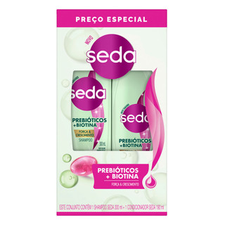 Kit Seda Prebióticos E Biotina Shampoo 300ml + Condicionador 190ml em Oferta na Shopee