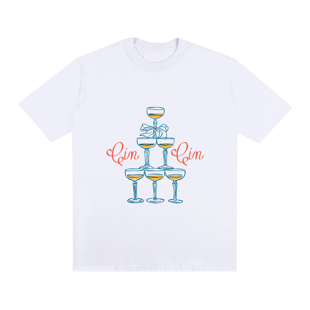 [Camiseta Premium em Algodão Puro]SISI Camiseta Oversized Feminina 100% Algodão Cin Cin blusa cropped estampado