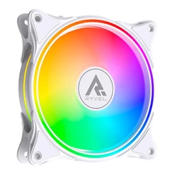 COOLER FAN RYVEL 120MM ARGB 5V LYCAN BRANCO - RY-FN-LY-WT-5V