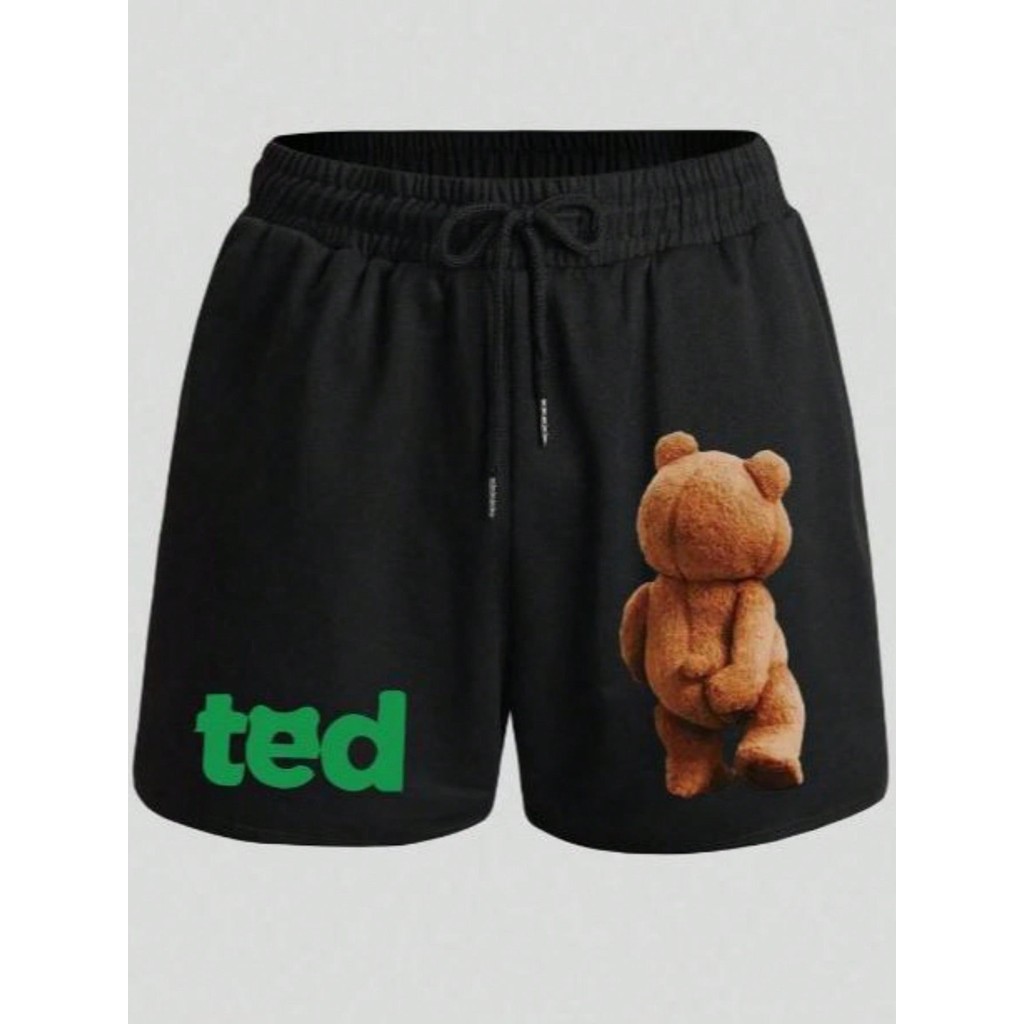 Short Bermuda Moletom URSO DE COSTAS Musculação Algodão Casual Treino Academia Bodybuilder