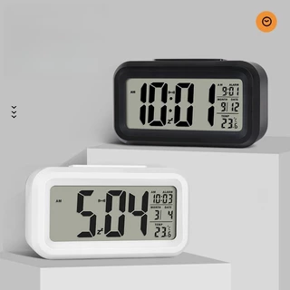 Relógio digital de mesa com despertador