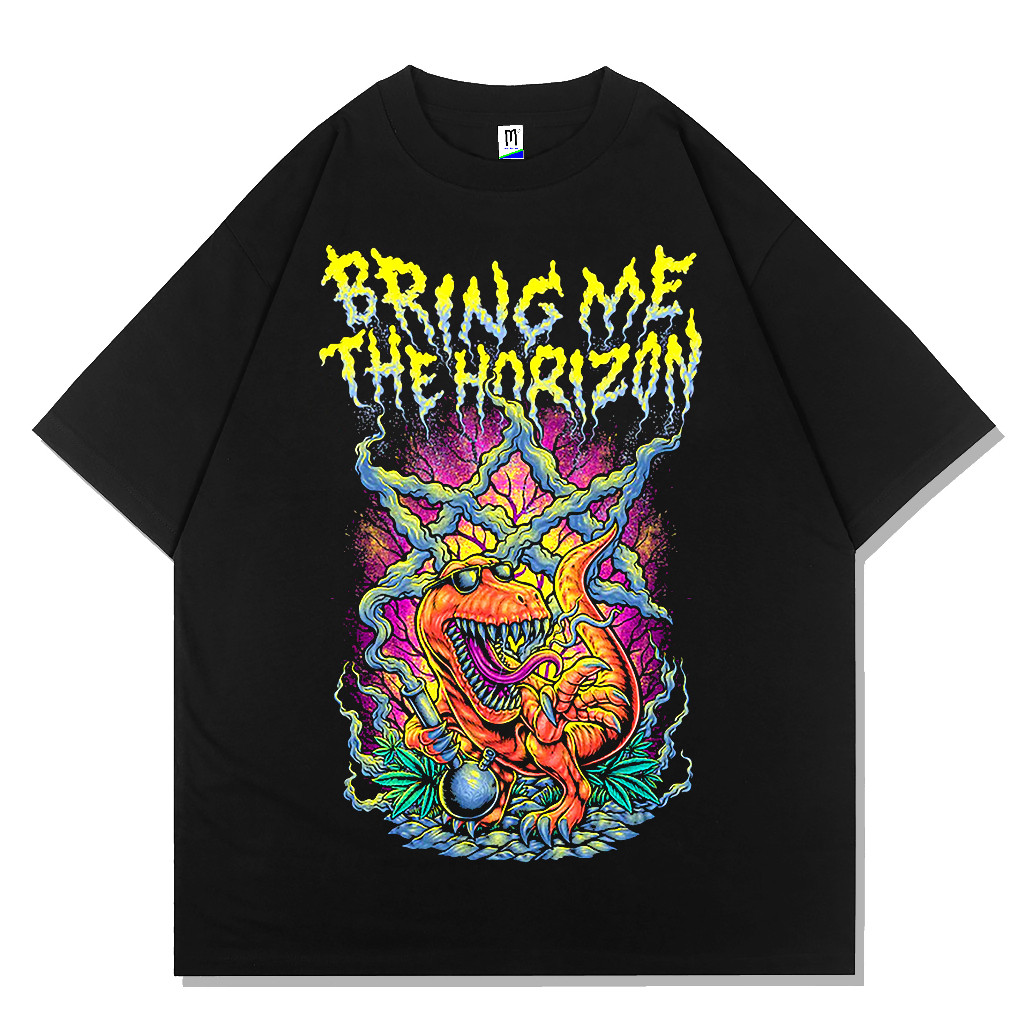 Camiseta Unissex Oversized Plus Size Feminina Masculina Bring Me The Horizon Unissex  Streetwear Algodão Estilo Casual C