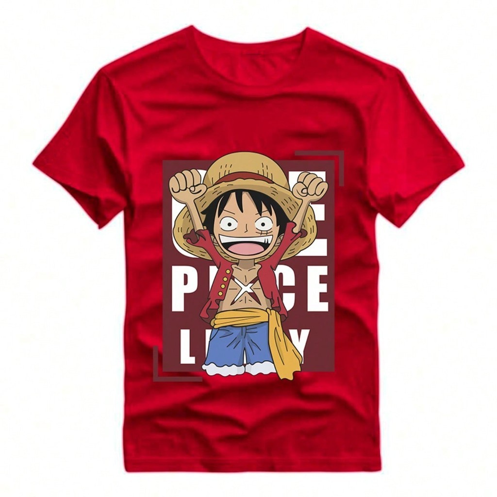 Camiseta estampada One Piece Total , camiseta casual de manga curta para o verão promoção em Oferta na Shopee