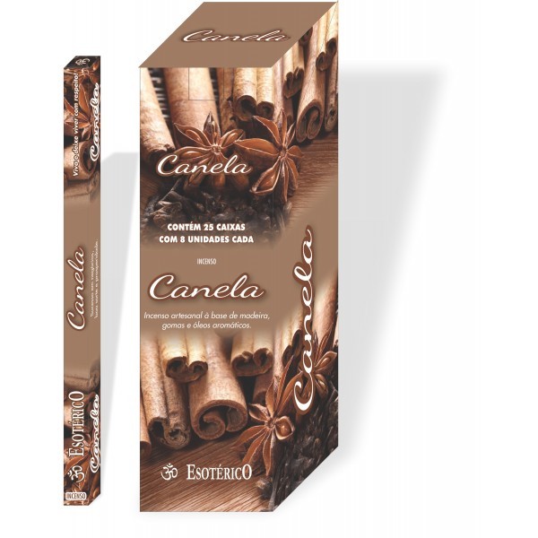 Incenso Canela Esotérico (Kit c/6 caixinhas, 48 varetas de incenso)