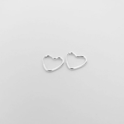 Brinco Argola Coração Mini  925