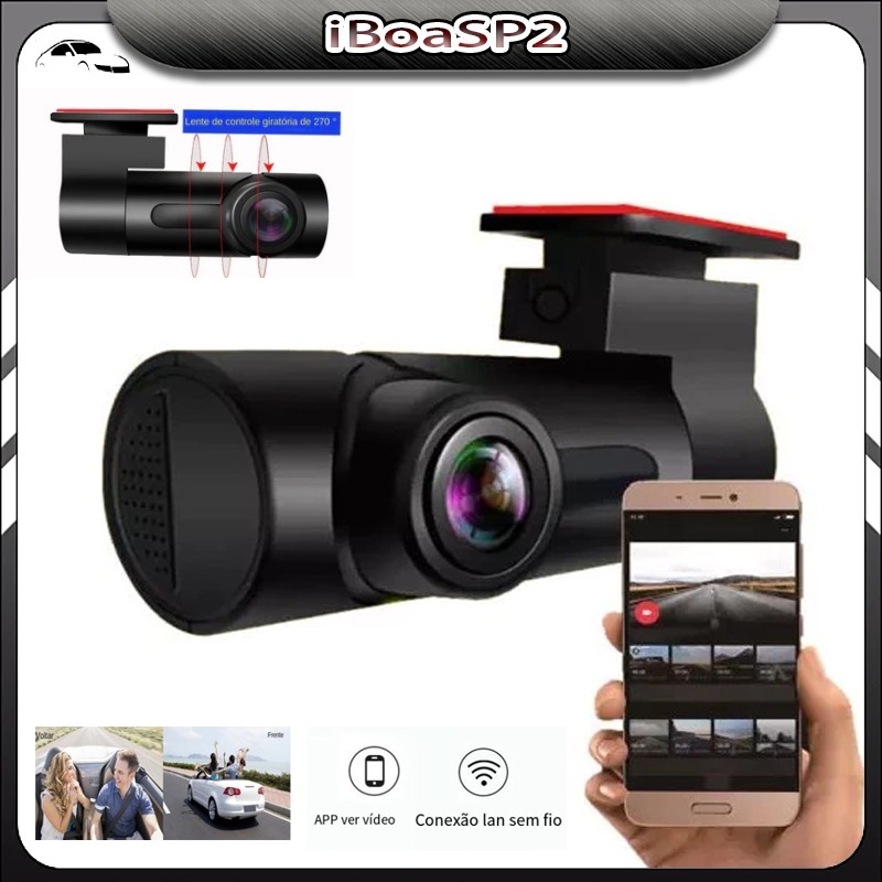 Gravador, Dirigir, Noite, Super Mini Car Camera com G-Sensor, Câmera com traço, WiFi, Full HD, 1080P, DVR, Multi País