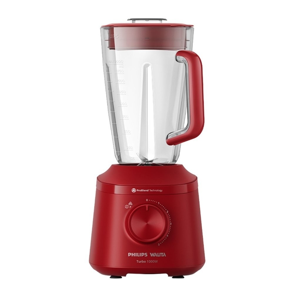 Liquidificador Walita Série 3000 HR2270/4 | 1000W, 5 Velocidades, Turbo, Vermelho - Home Appliances