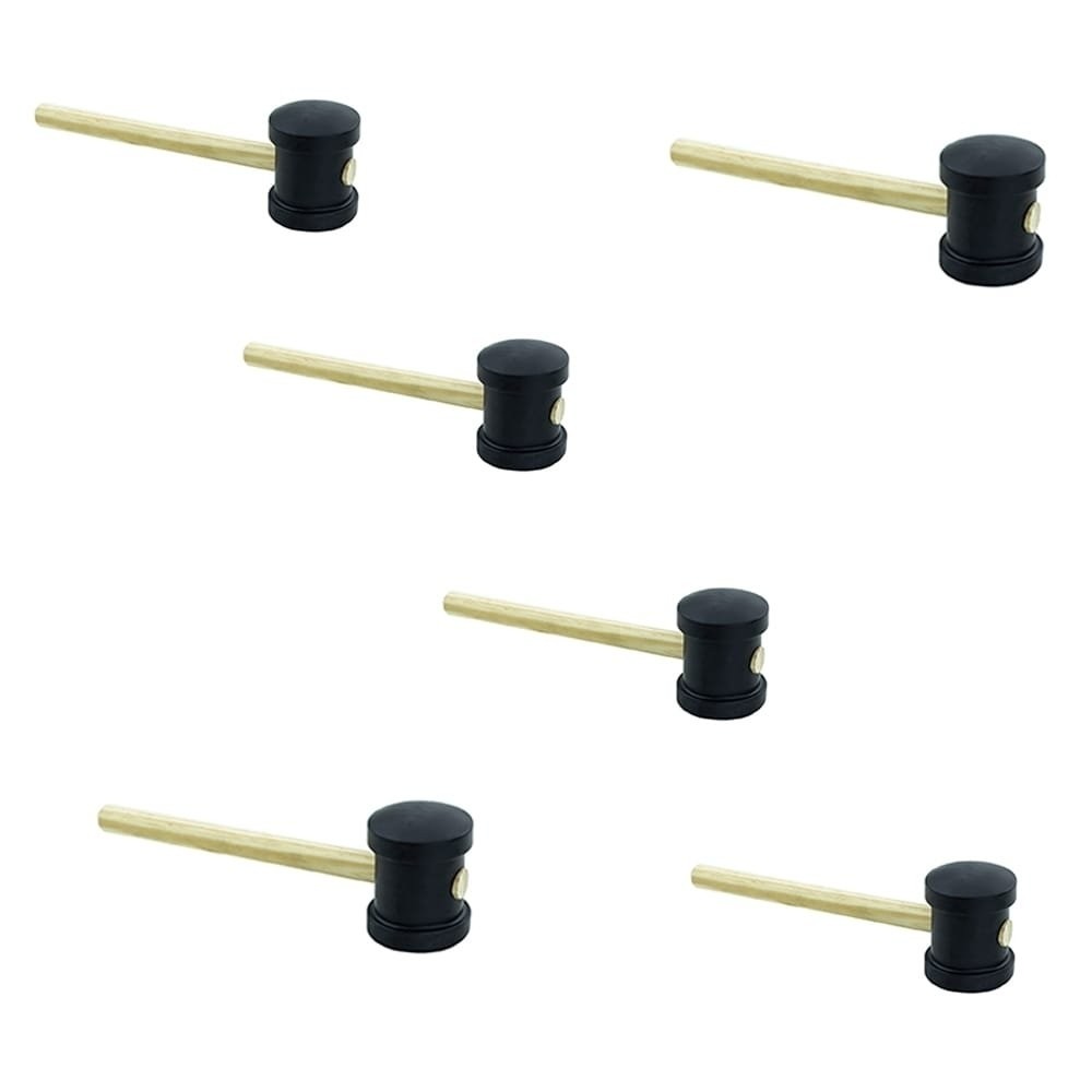 Martelo Borracha Thompson 60mm Preto - Embalagem com 6 Unidades