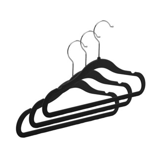 3 Cabides Infantil Lyor Preto de Plástico Emborrachado 30cm em Oferta na Shopee