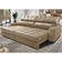 Sofá de Couro Legítimo Retrátil e Reclinável 2,15m Molas Ensacadas Cama inBox Majesty Bege